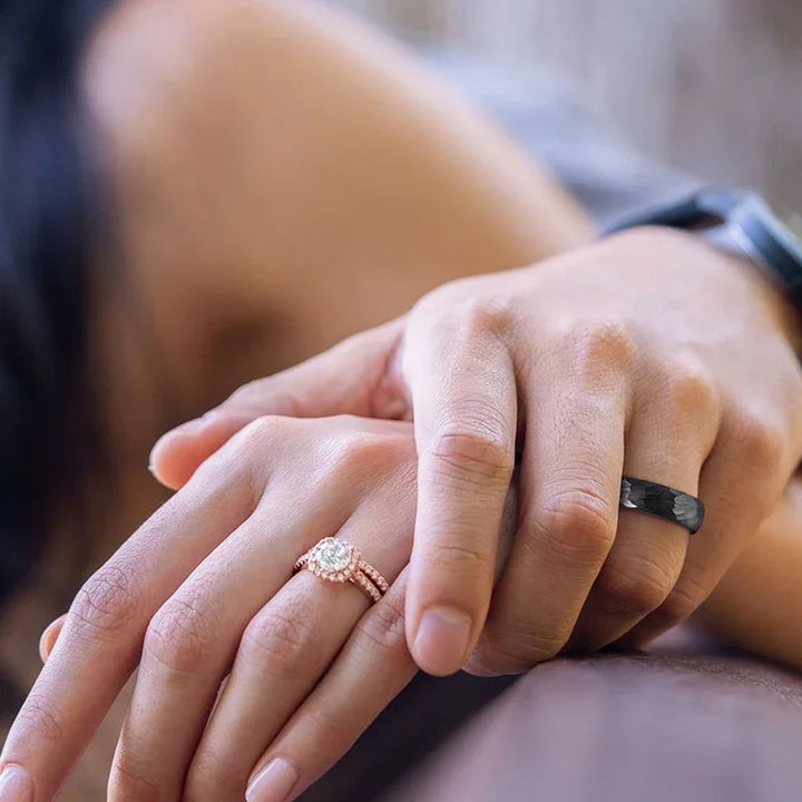 Brushed Black Tungsten Ring