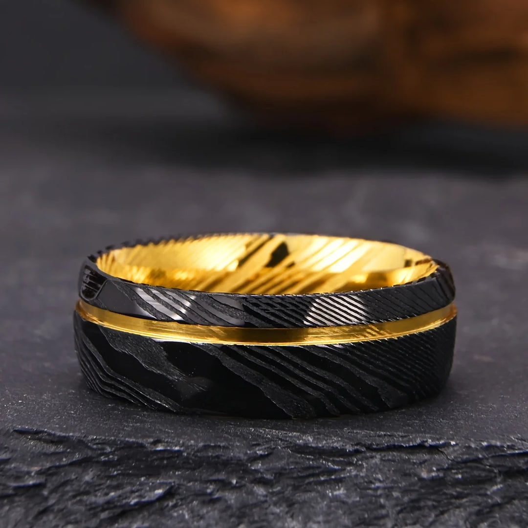 Damascus Steel Men's Wedding Ring