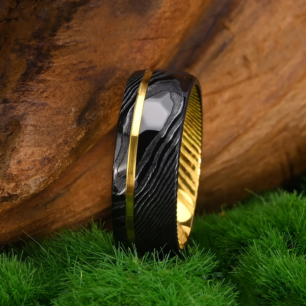 Damascus Steel Men's Wedding Ring