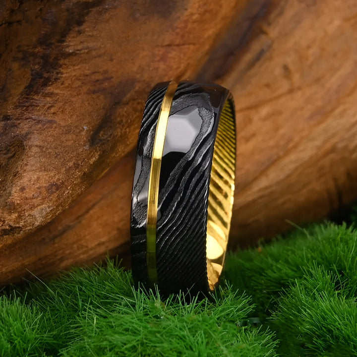 Damascus Steel Men's Wedding Ring