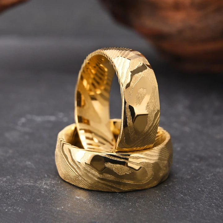 Damascus Steel Wedding Ring