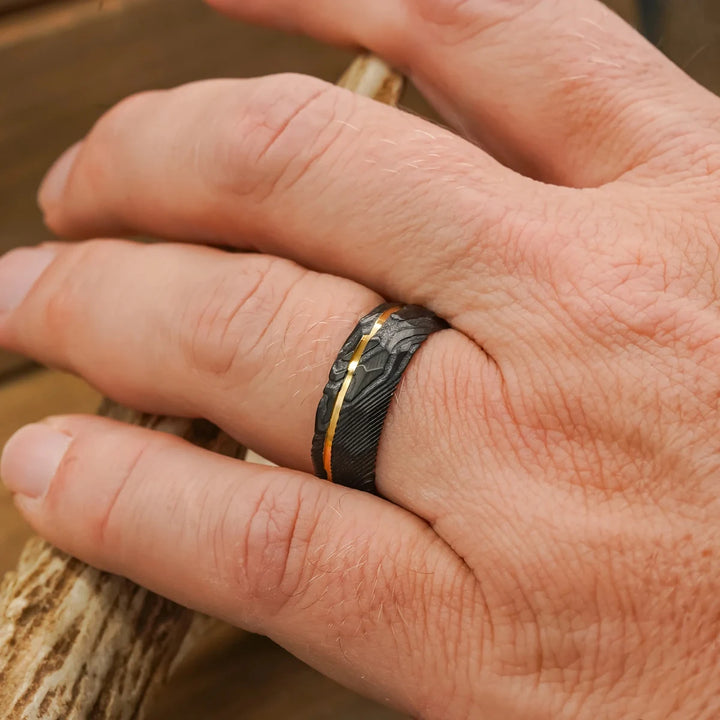 Damascus Steel Men's Wedding Ring
