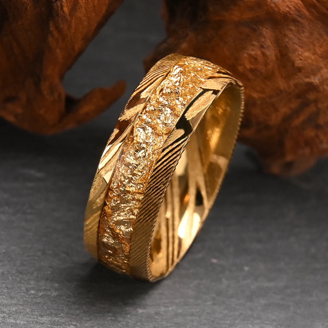 Damascus Steel Engagement Ring