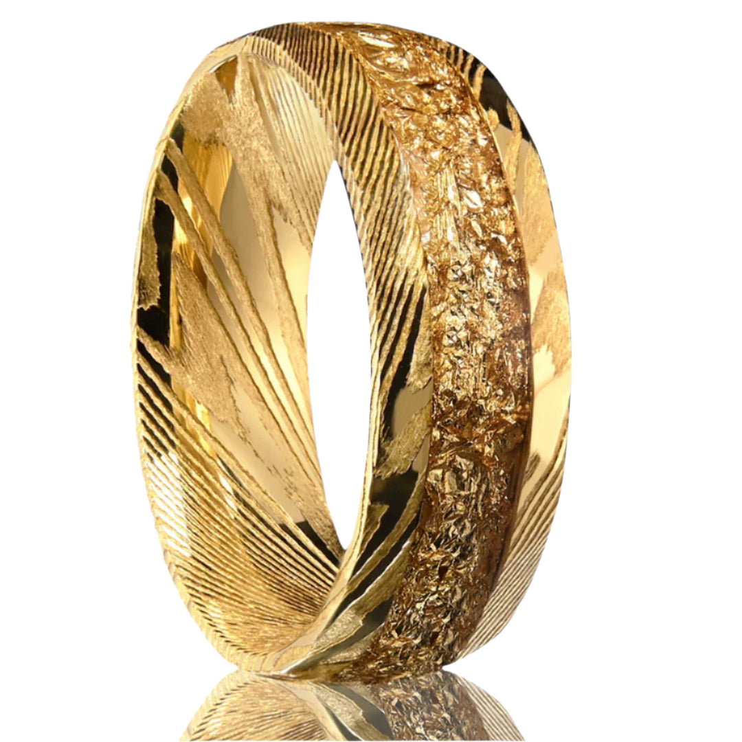 Damascus Steel Engagement Ring
