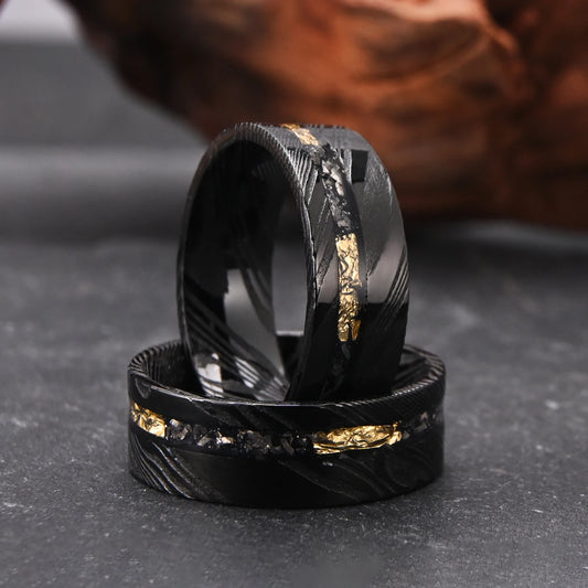 Damascus Steel Men’s Ring – Bold Patterns & Timeless Strength