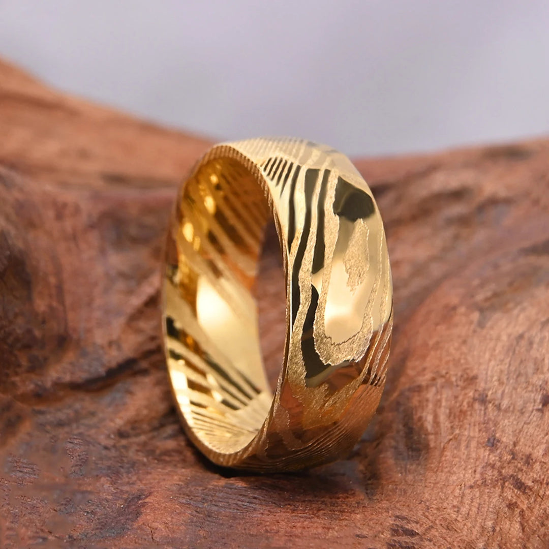 Damascus Steel Wedding Ring