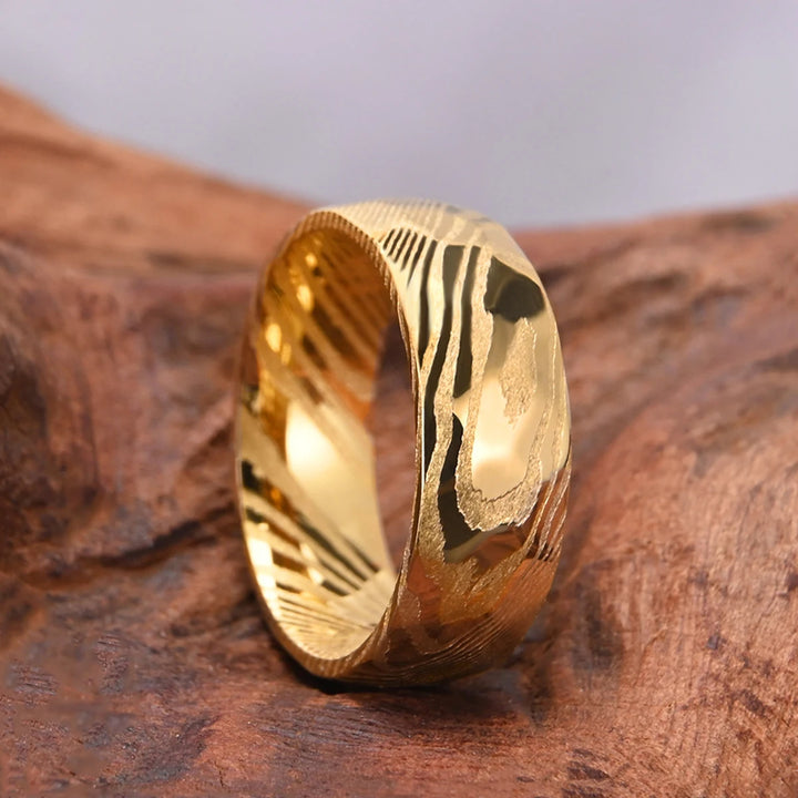 Damascus Steel Wedding Ring