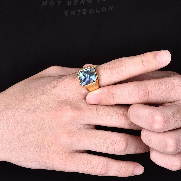 Gold Abalone Ring