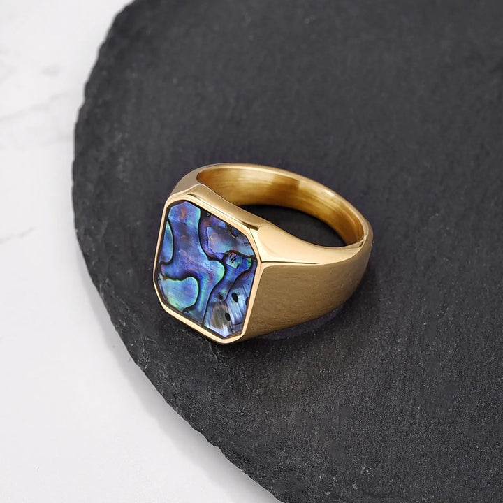 Gold Abalone Ring