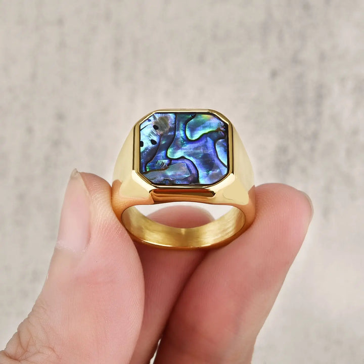 Gold Abalone Ring