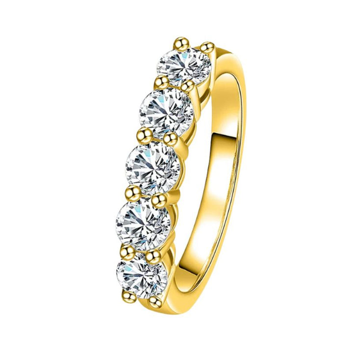 Gold Band Moissanite Ring