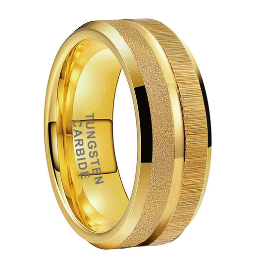 Gold Plated Tungsten Ring – Luxurious Style