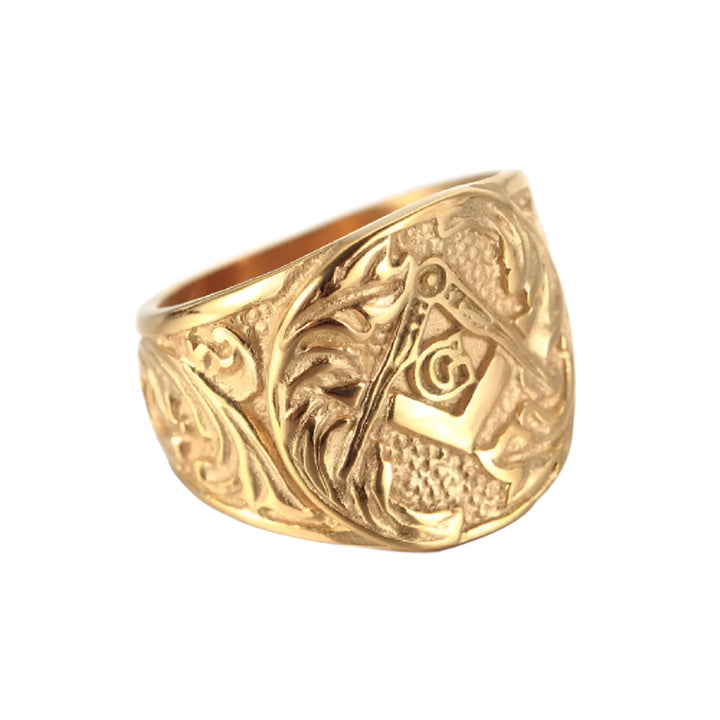 Gold Freemason Ring