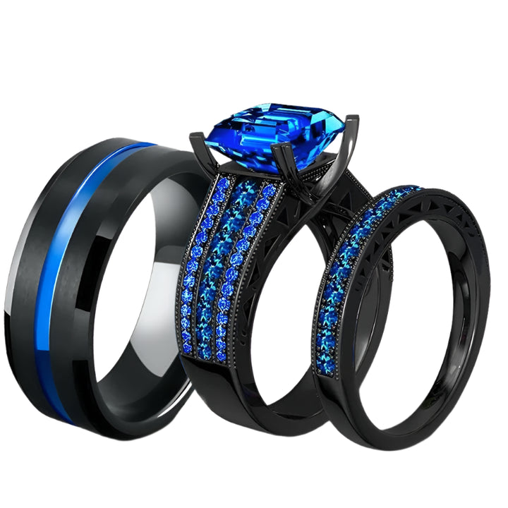 Black Blue Ring