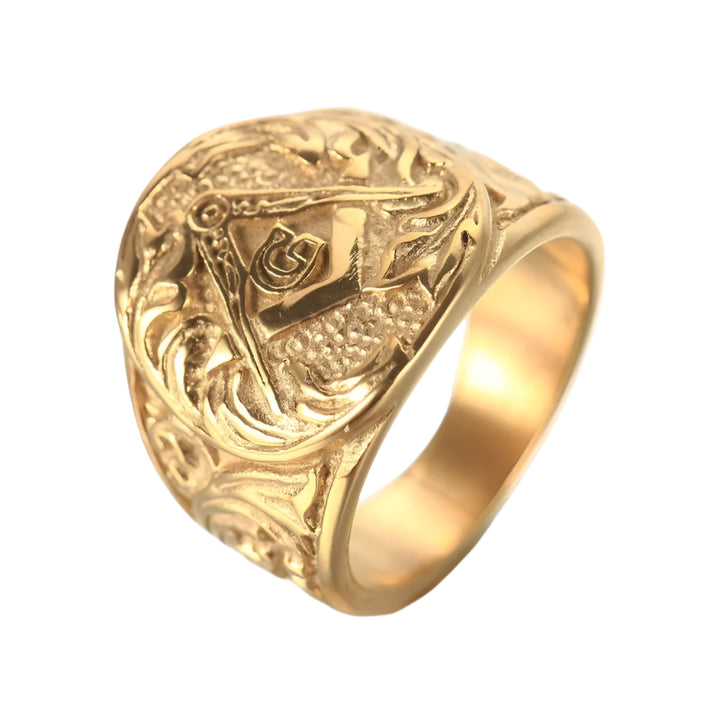 Gold Freemason Ring - 10