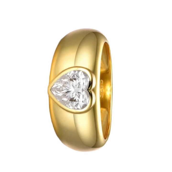 Heart-Shaped Moissanite Ring