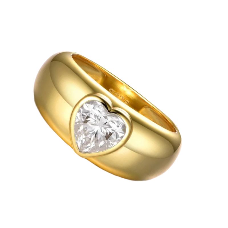 Heart-Shaped Moissanite Ring