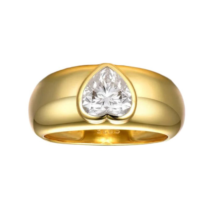 Heart-Shaped Moissanite Ring
