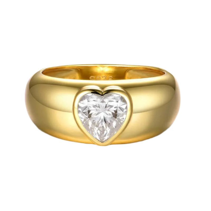 Heart-Shaped Moissanite Ring