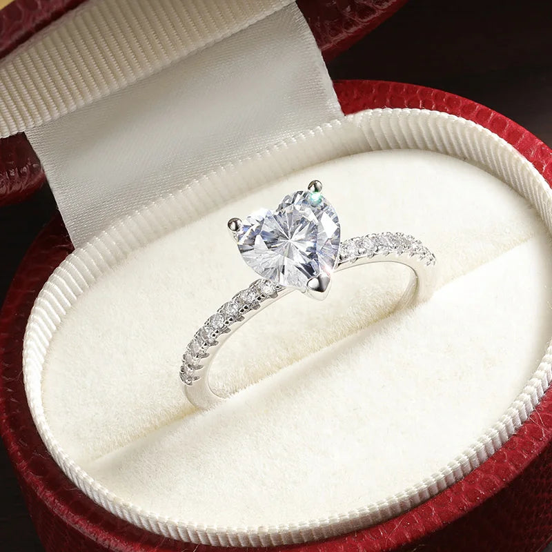 Heart Moissanite Ring