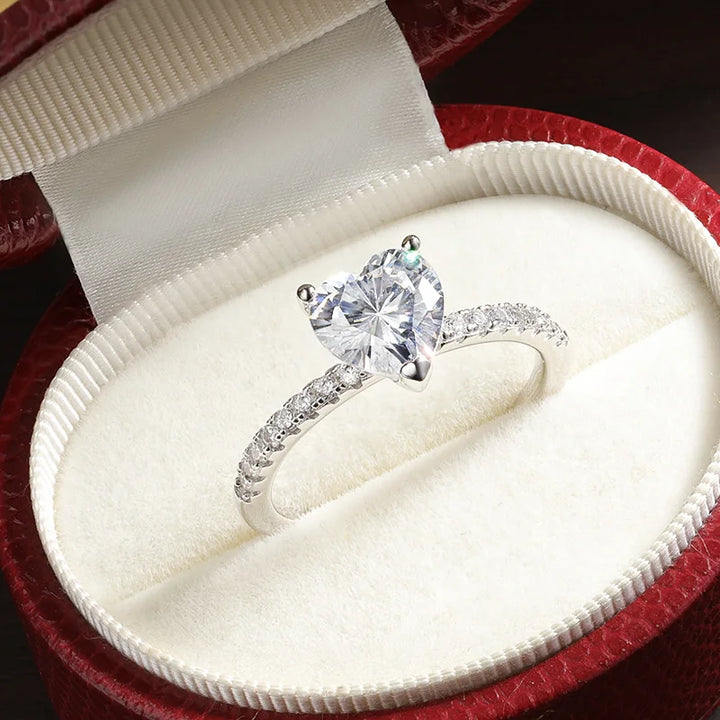 Heart Moissanite Ring