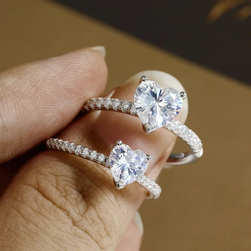 Heart Moissanite Ring