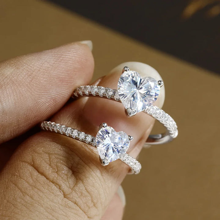 Heart Moissanite Ring