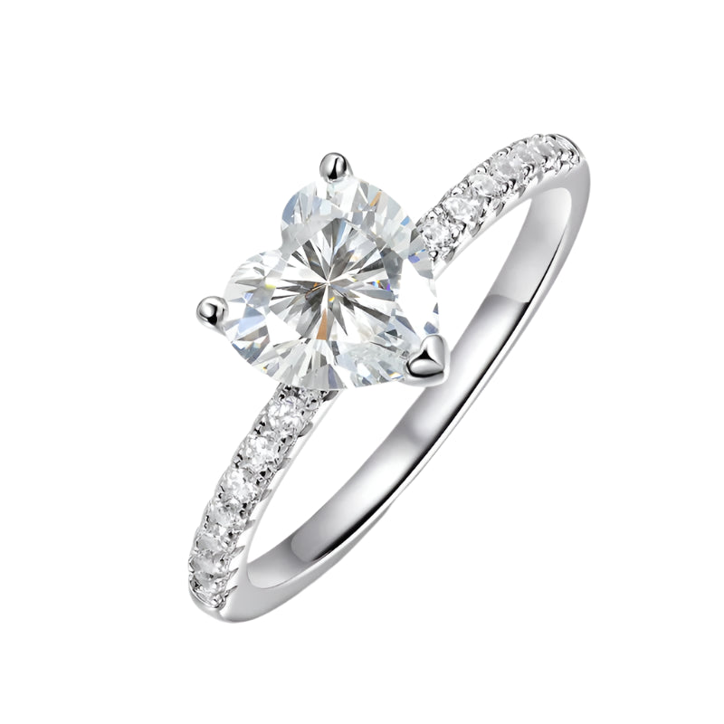 Heart Moissanite Ring