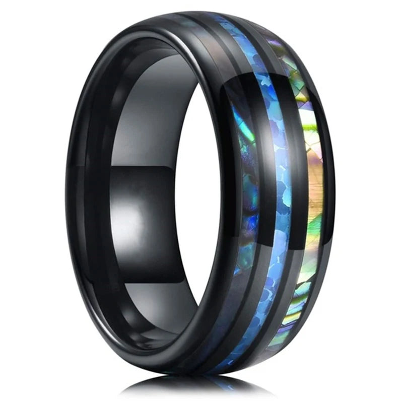 Koa Wood Abalone Ring