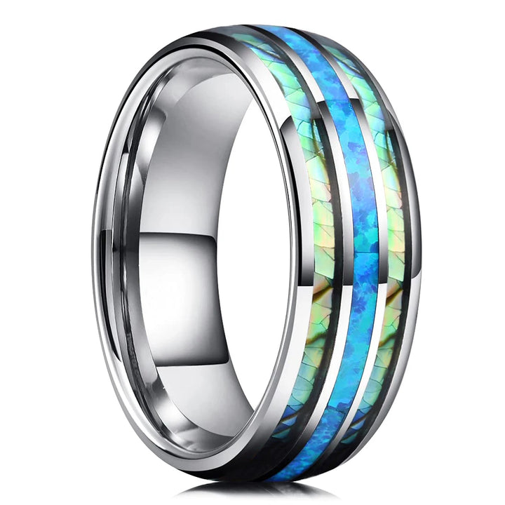 Koa Wood Abalone Ring