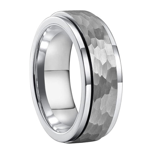 Men’s Silver Tungsten Spinner Ring