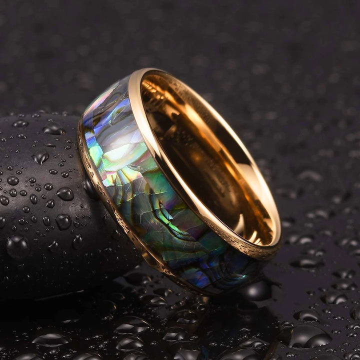 Abalone Shell Engagement Ring
