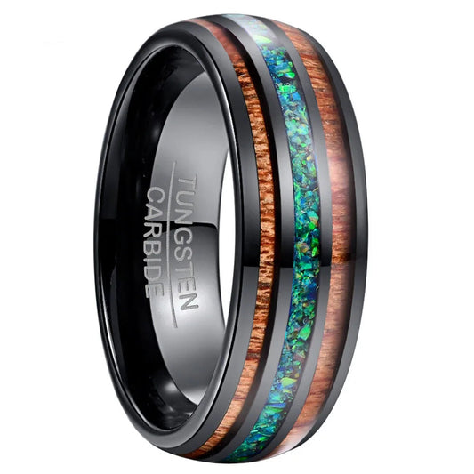 Mens Tungsten Wood Ring
