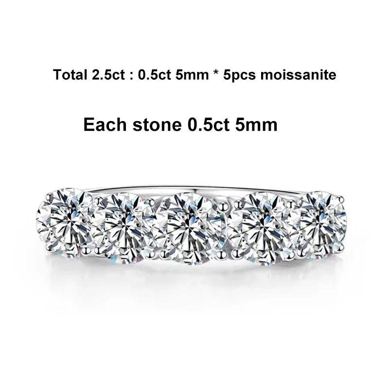 6.5mm Moissanite Ring