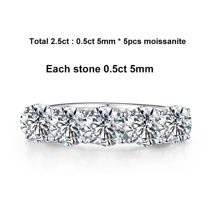 6.5mm Moissanite Ring
