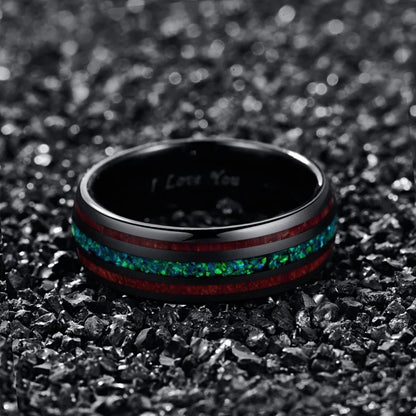 Mens Tungsten Wood Ring