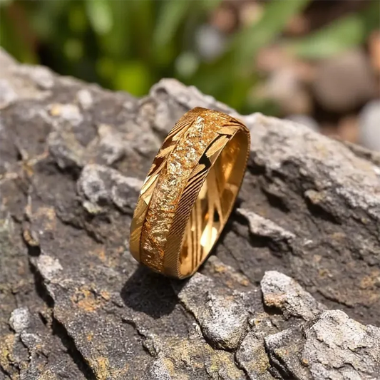 Damascus Steel Wedding Ring