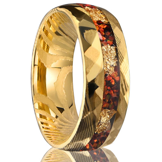 Mens Damascus Wedding Ring