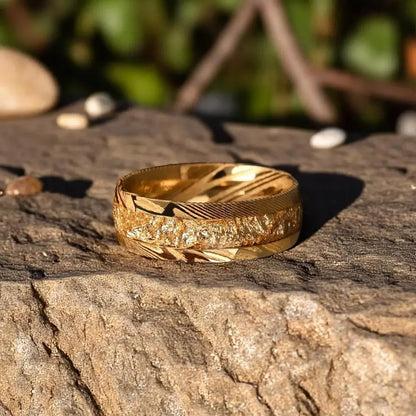 Damascus Steel Wedding Ring