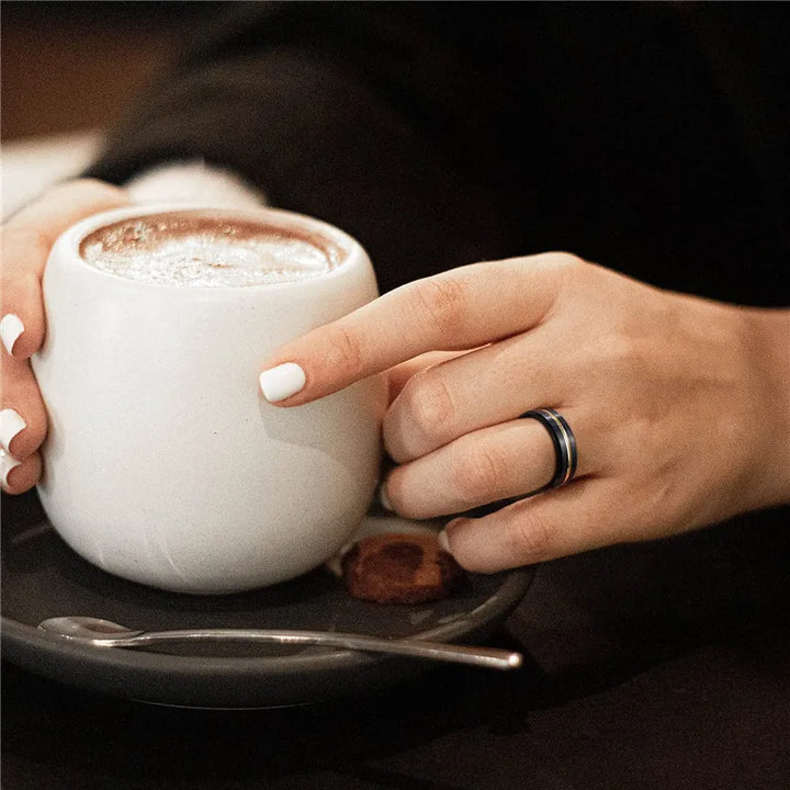 Brushed Tungsten Carbide Ring
