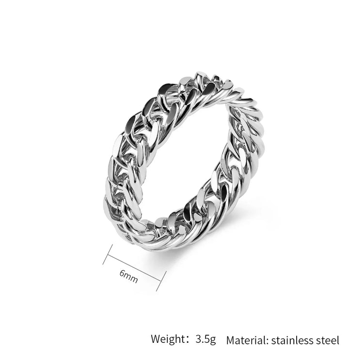 Silver Chain Link Ring