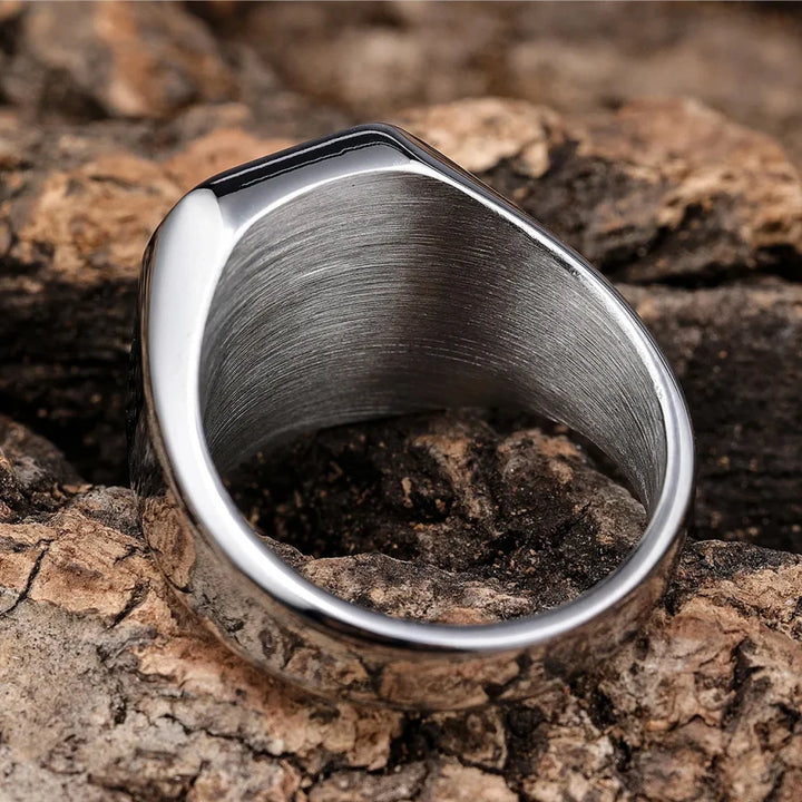 Silver abalone ring