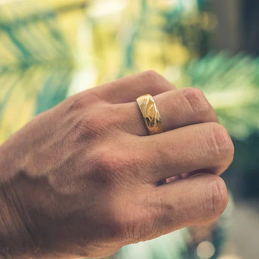 Damascus Steel Wedding Ring