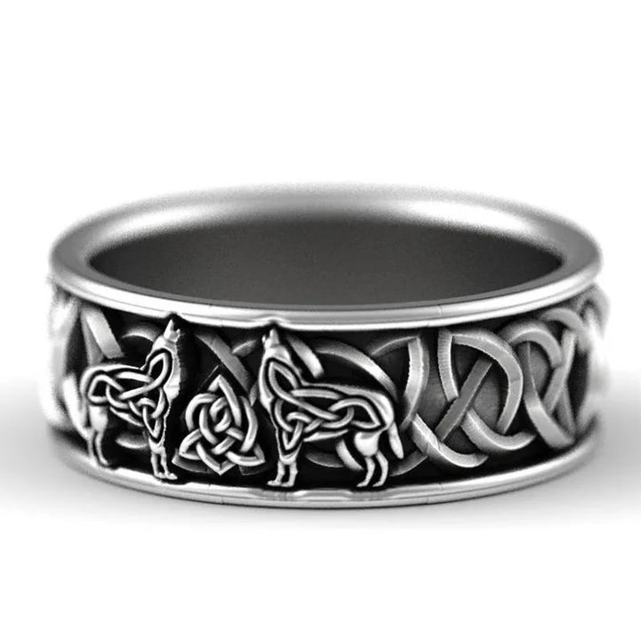 Sterling Silver Wolf Ring