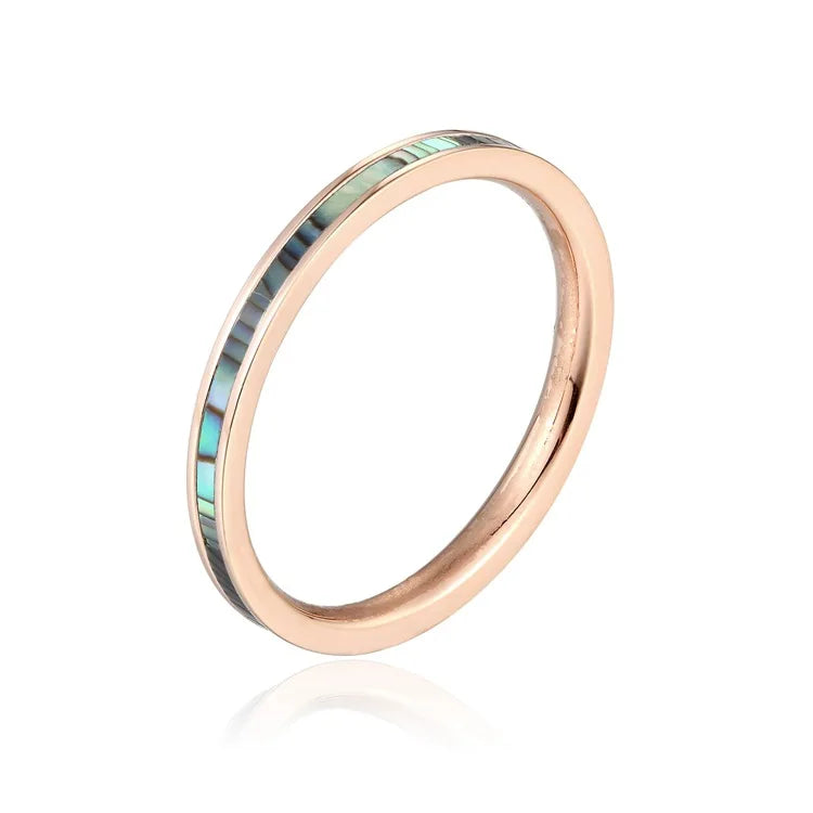 Titanium Abalone Ring