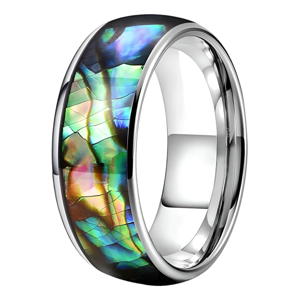 Tungsten Abalone Ring