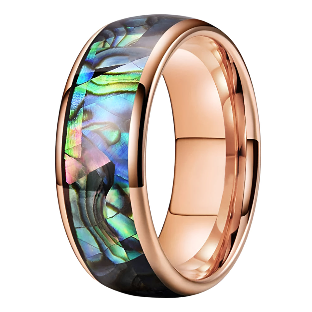 Tungsten Abalone Ring