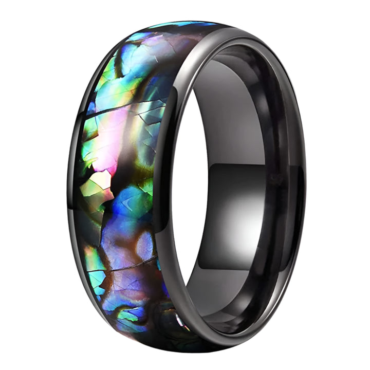 Tungsten Abalone Ring