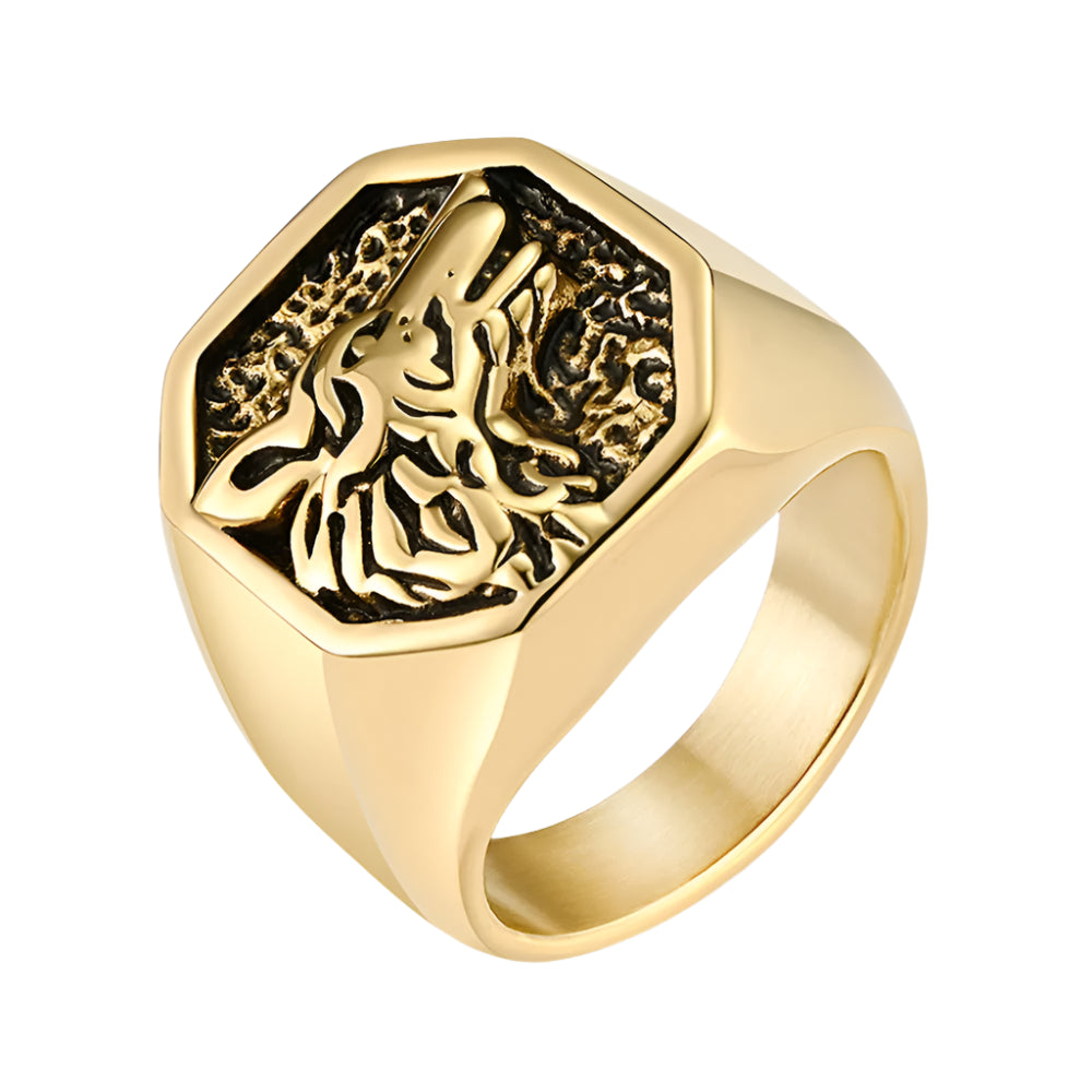 Wolf Signet Ring