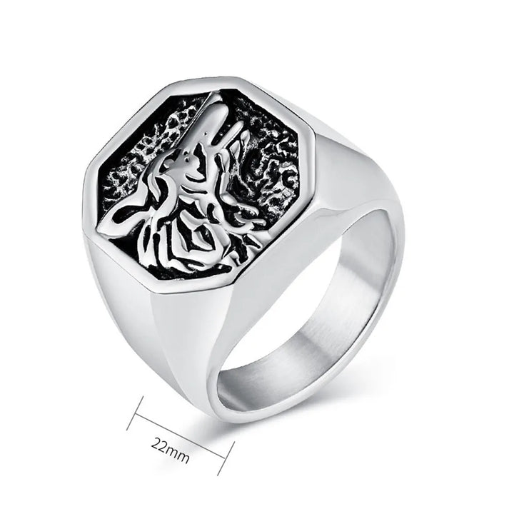 Wolf Signet Ring